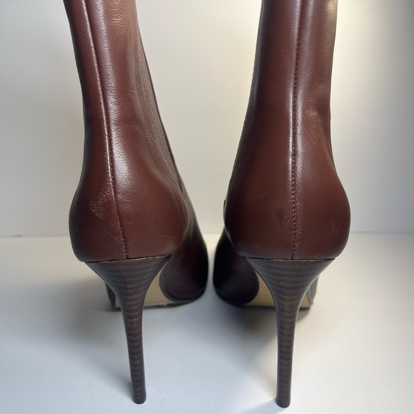Saks Fifth Avenue Tayna Brownie leather upper On Ankle Boots NWT Size 9 - Picture 4 of 15